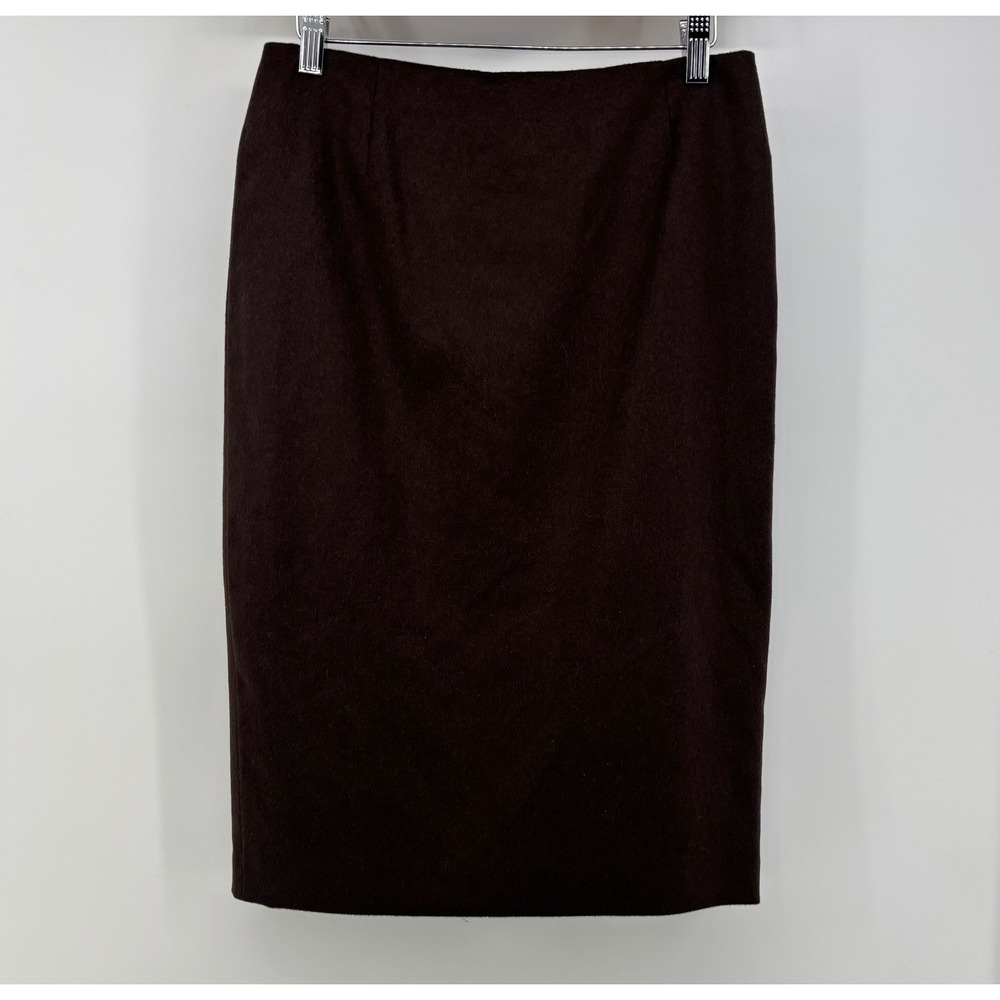 Vintage Escada Pencil Skirt 100% Camel Hair Women's 36 Brown Midi